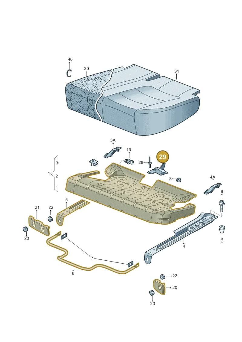 5M0885191 — Volkswagen Tiguan (2011-2018) diagram 719885030, position 29