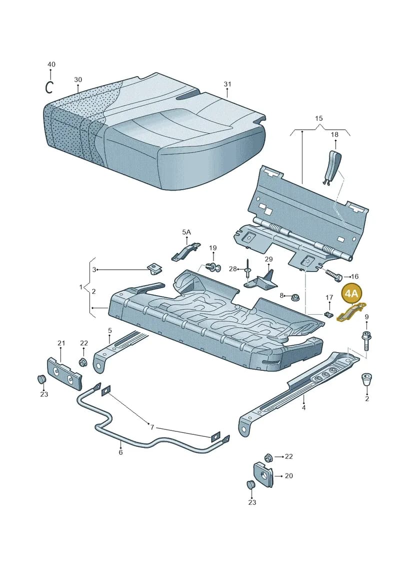 5M0886885 — Volkswagen GOLF PLUS              05> (2005-) diagram 459885300, position 4A