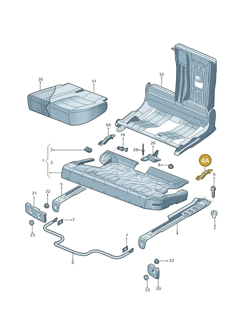5M0886885 — Volkswagen Tiguan (2009-2019) diagram 688885300, position 4A