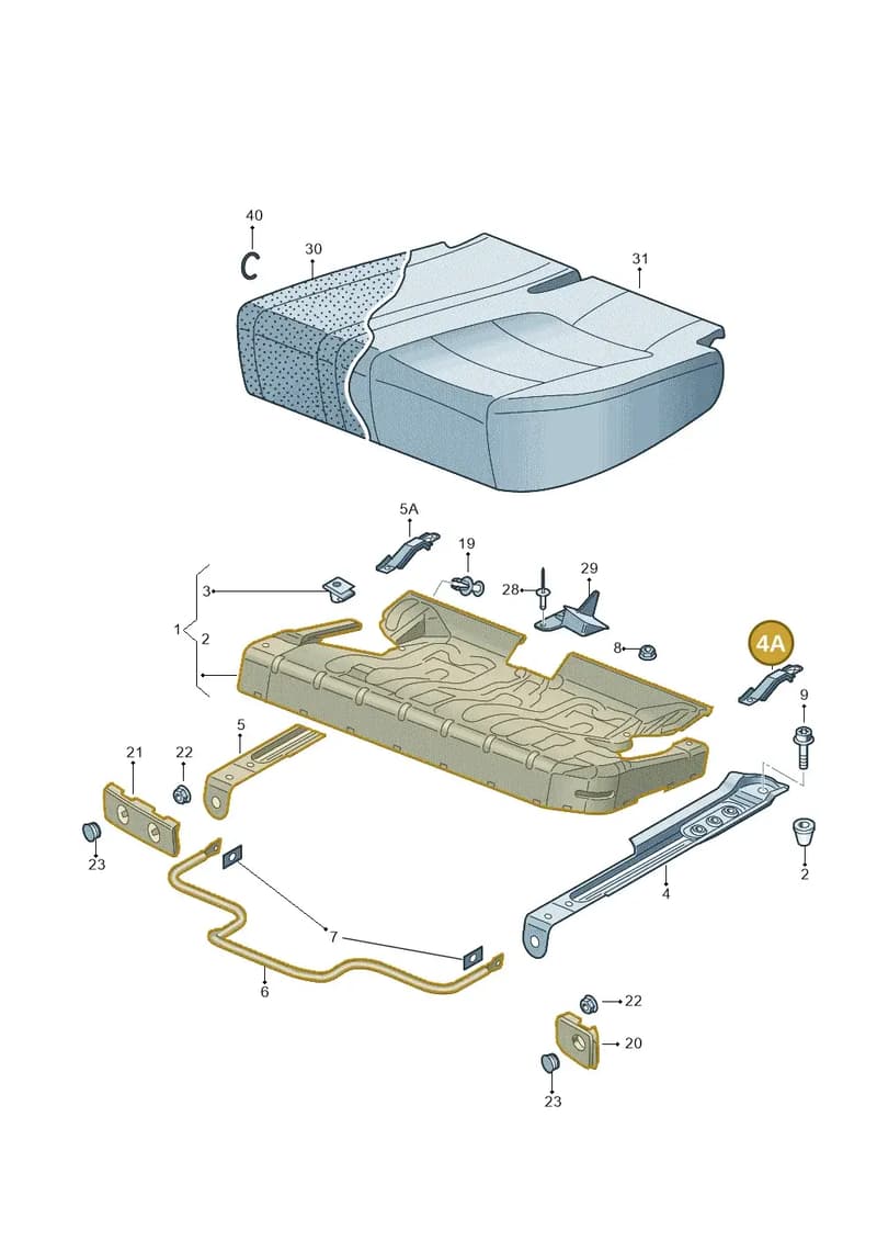 5M0886885 — Volkswagen Tiguan (2011-2018) diagram 719885030, position 4A