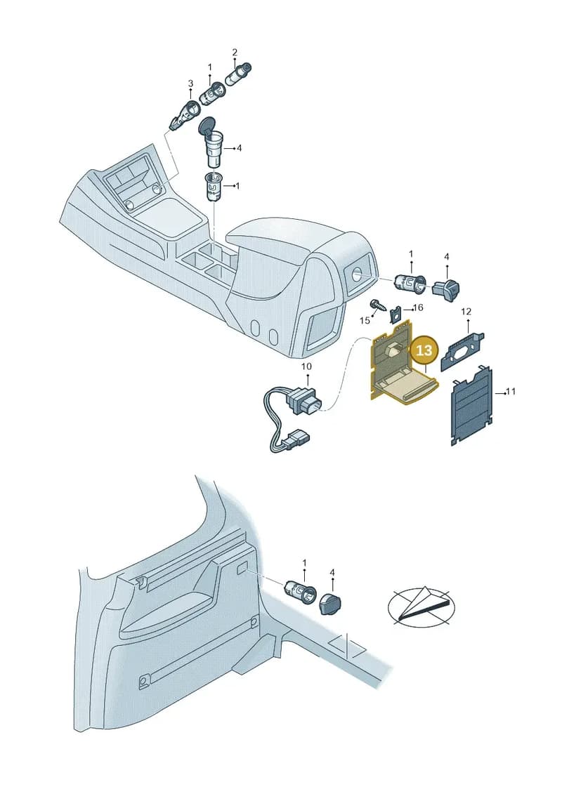 5M091931382V — Volkswagen Sharan (2015-2022) diagram 689919200, position 13