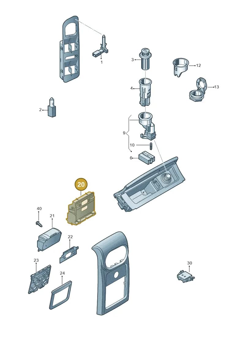 5M0919317E71N — Volkswagen Tiguan (2011-2018) diagram 634919200, position 20