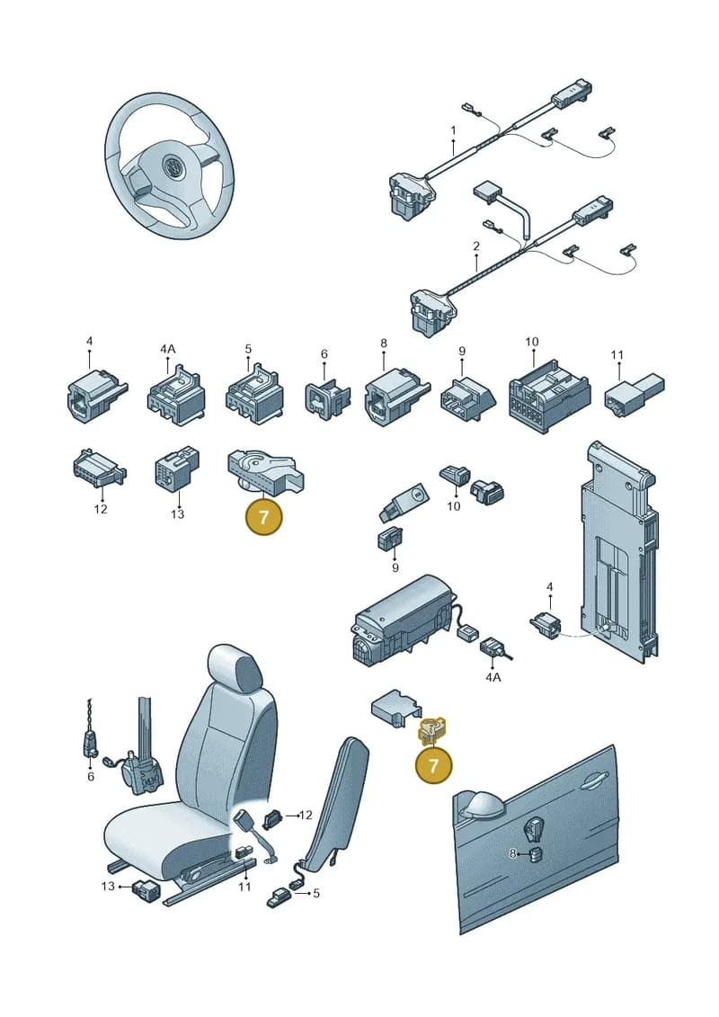 5M0973775C — Volkswagen Eos BlueMotion (2010-2015) diagram 655972250, position 7