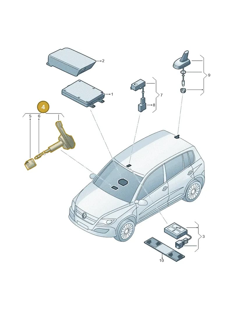 5M1035716B — Volkswagen Tiguan (2011-2018) diagram 719035500, position 4