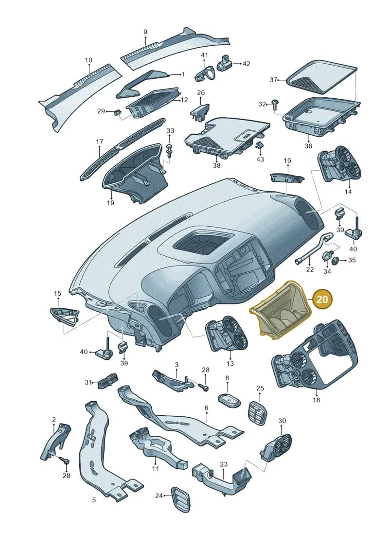 5M1815077A — Volkswagen Golf Plus (2011-2014) diagram 459819300, position 20