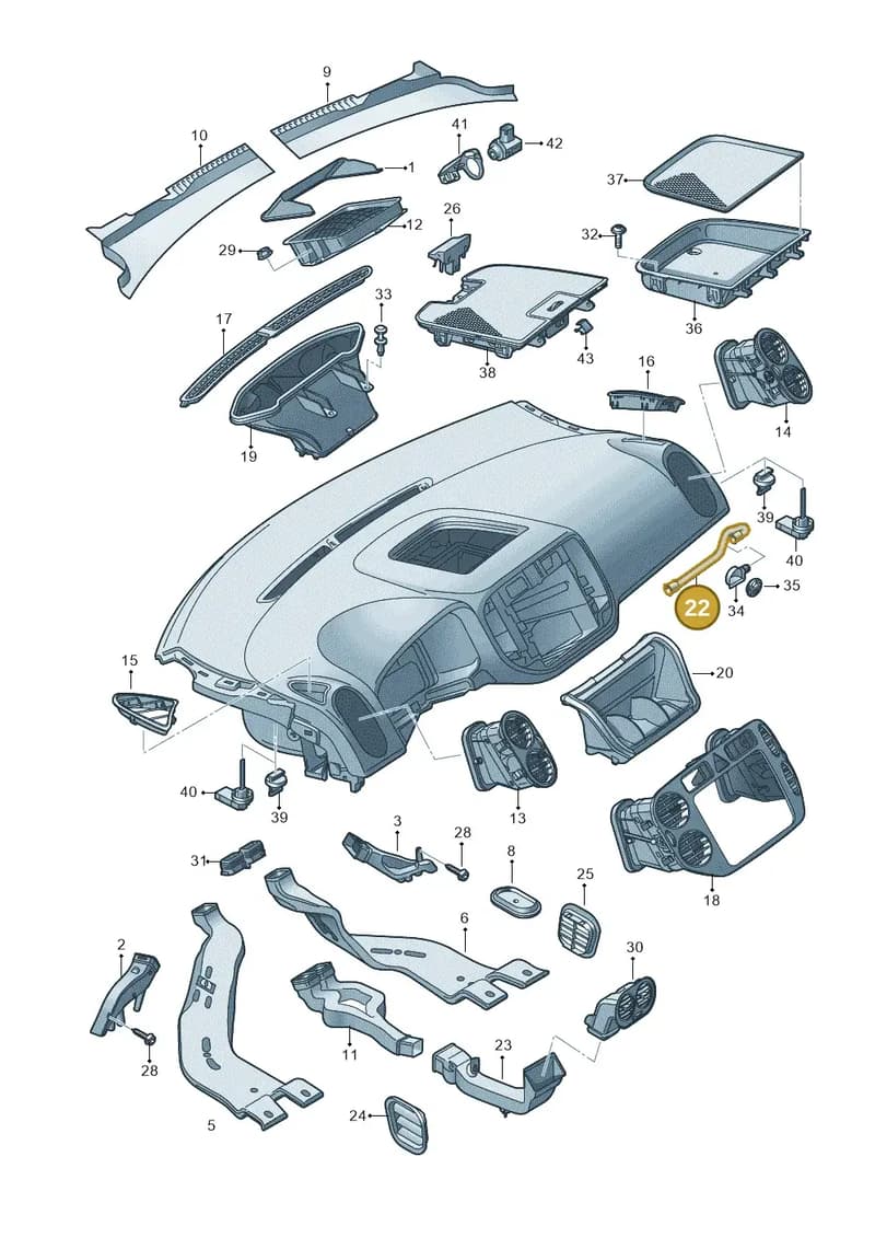 5M1816311 — Volkswagen Golf Plus (2011-2014) diagram 459819300, position 22
