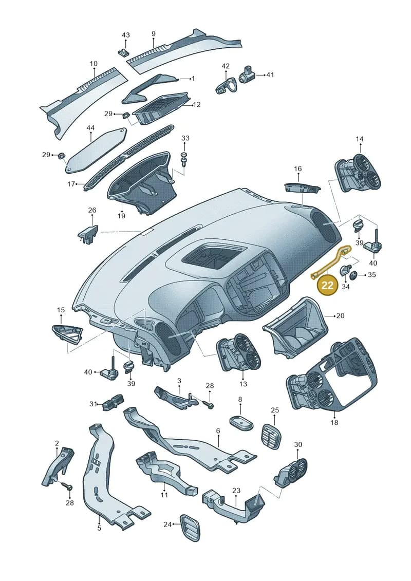 5M1816311 — Volkswagen Tiguan (2011-2018) diagram 634819300, position 22