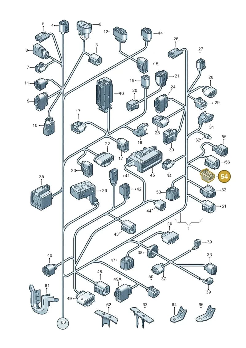 5M1971846B — Volkswagen Tiguan (2011-2018) diagram 634971800, position 54