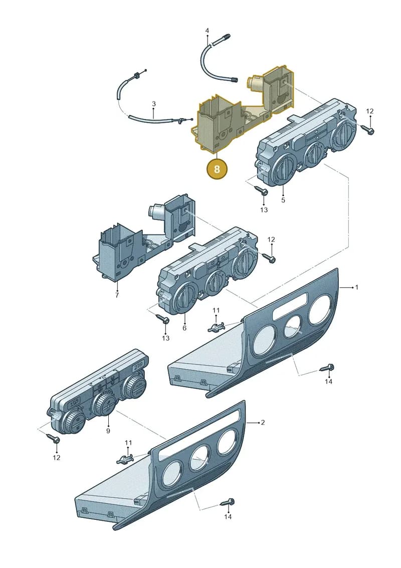 5M2819045A — Volkswagen Golf Plus (2011-2014) diagram 459819400, position 8