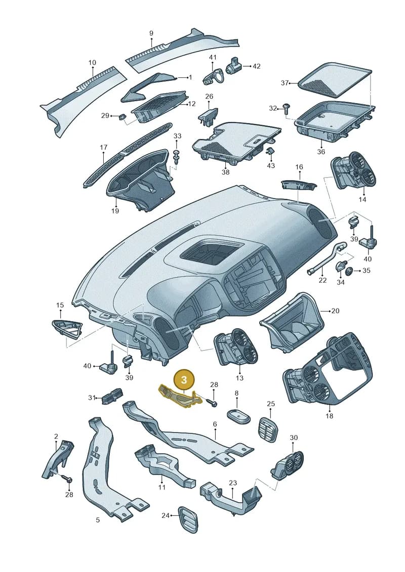 5M2819151A — Volkswagen Golf Plus (2011-2014) diagram 459819300, position 3
