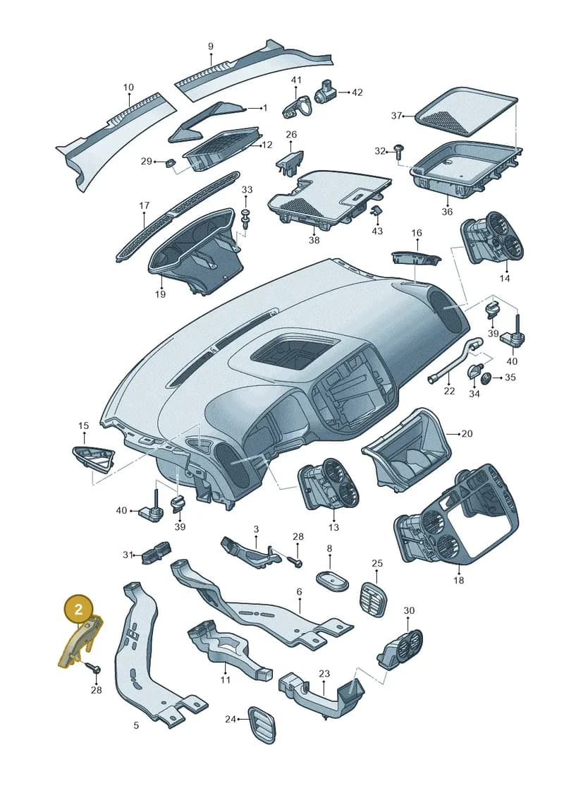 5M2819152 — Volkswagen Golf Plus (2011-2014) diagram 459819300, position 2