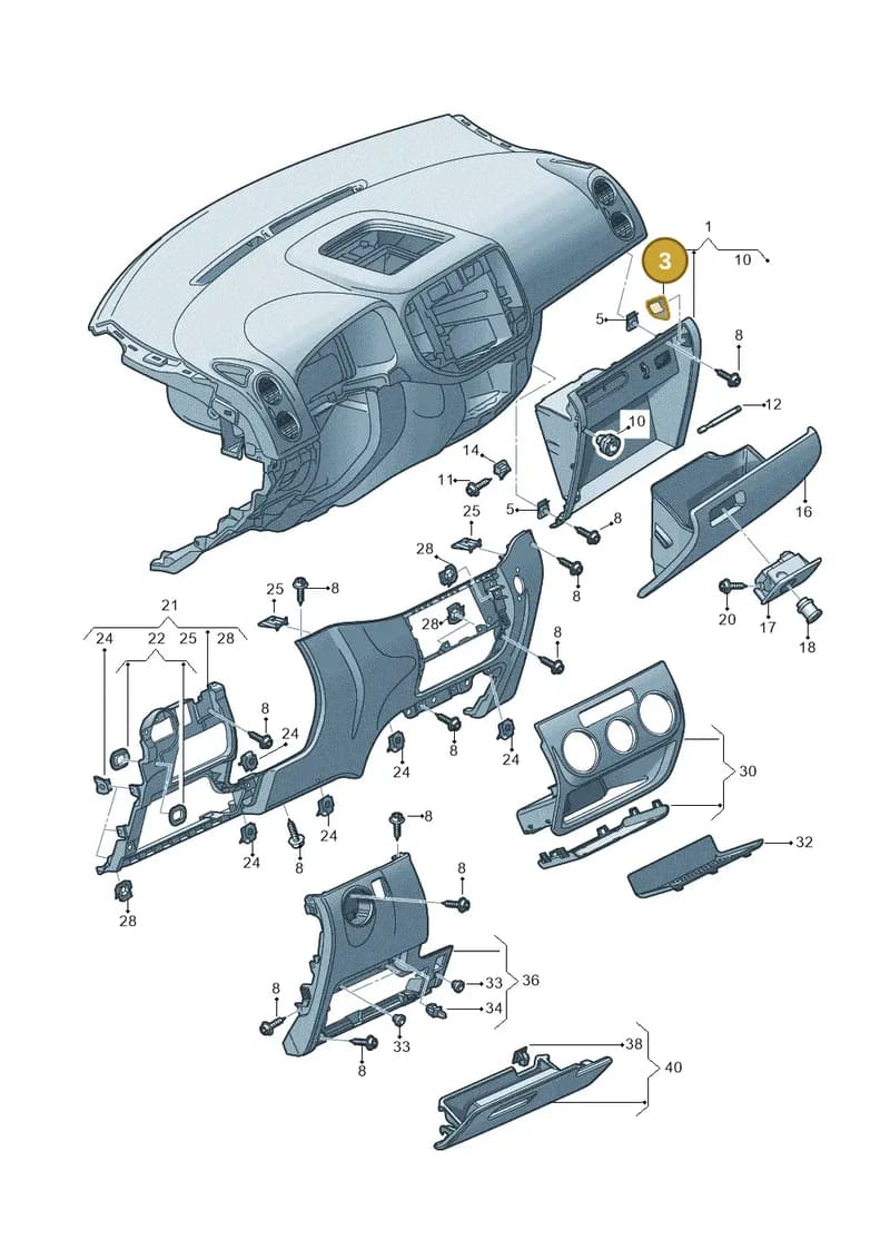 5M2858544 — Volkswagen Golf Plus (2011-2014) diagram 459857200, position 3
