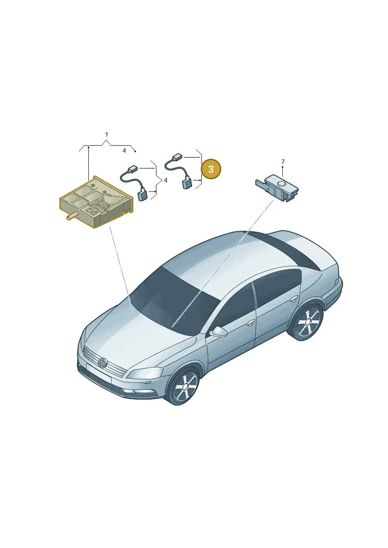 5N0035554C — Volkswagen Passat saloon (2010-2015) diagram 702035780, position 3