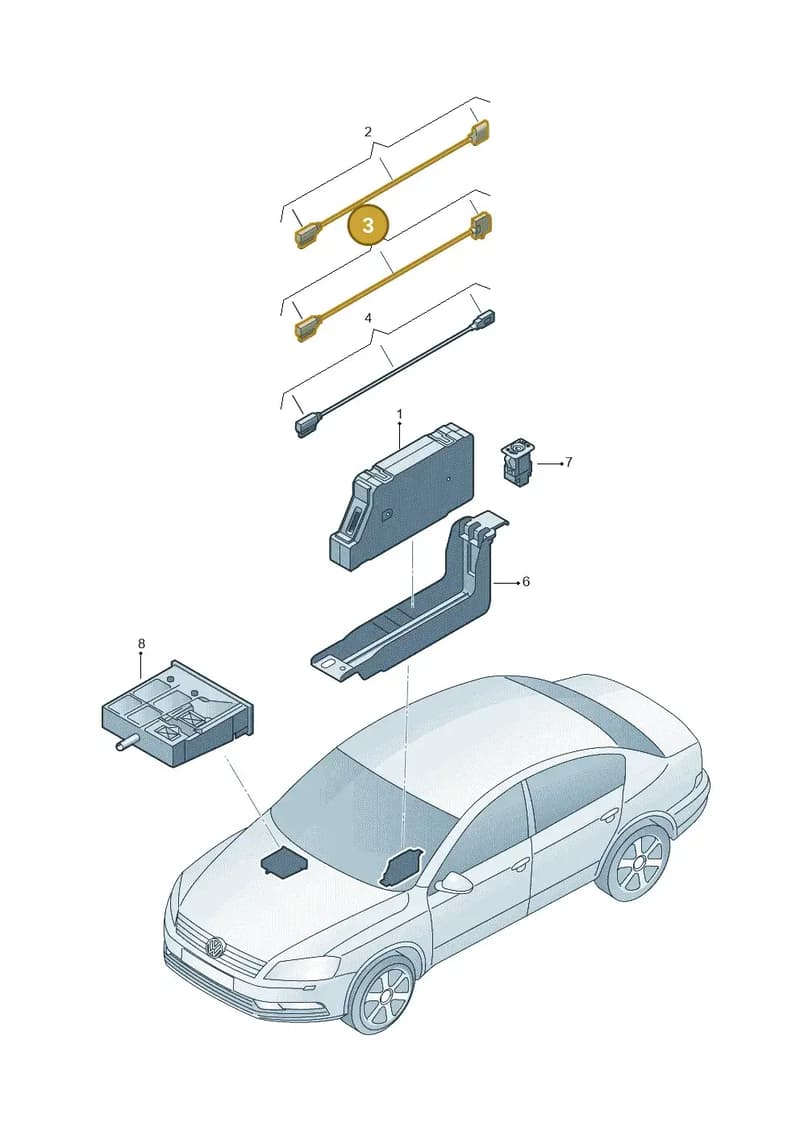 5N0035554C — Volkswagen Passat saloon (2010-2015) diagram 702035790, position 3