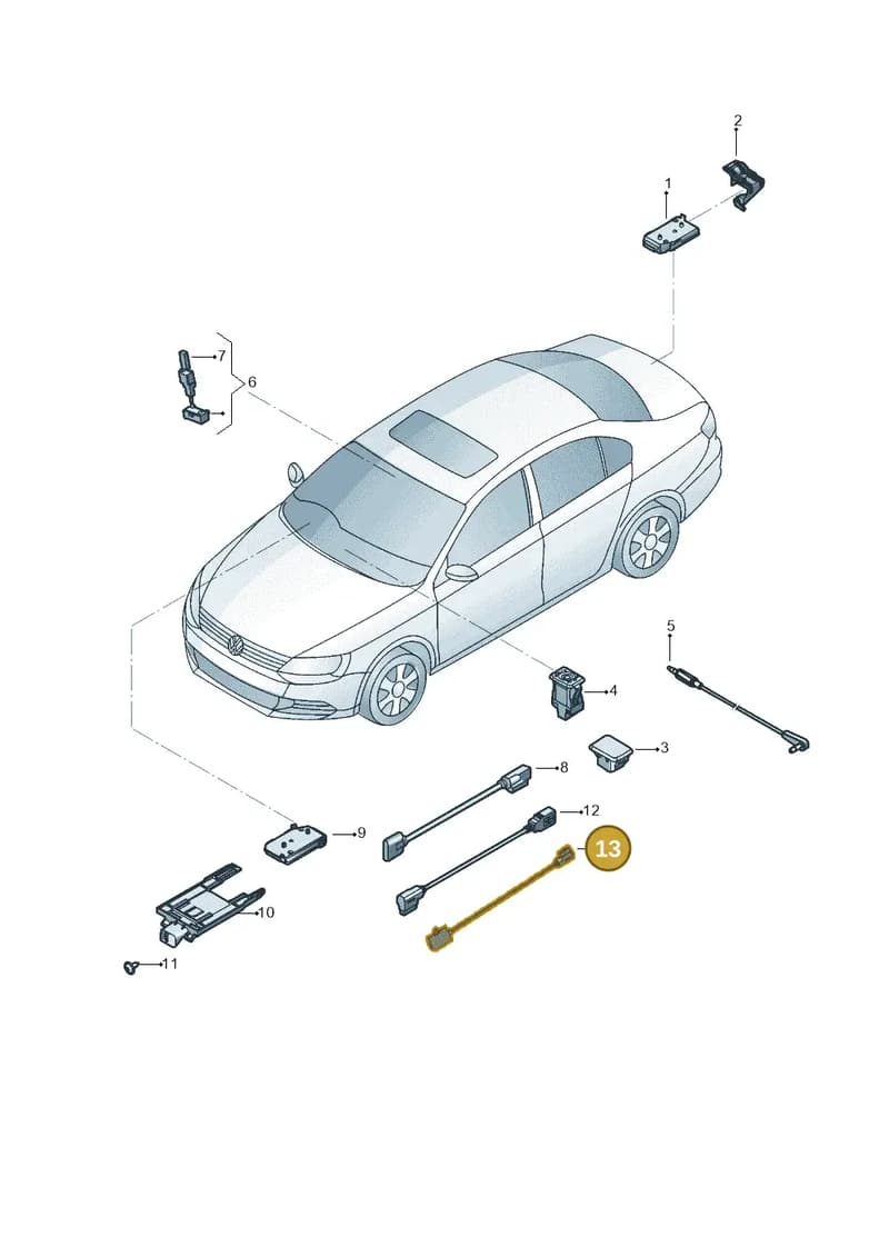 5N0035554C — Volkswagen Jetta (2014-2017) diagram 789035078, position 13