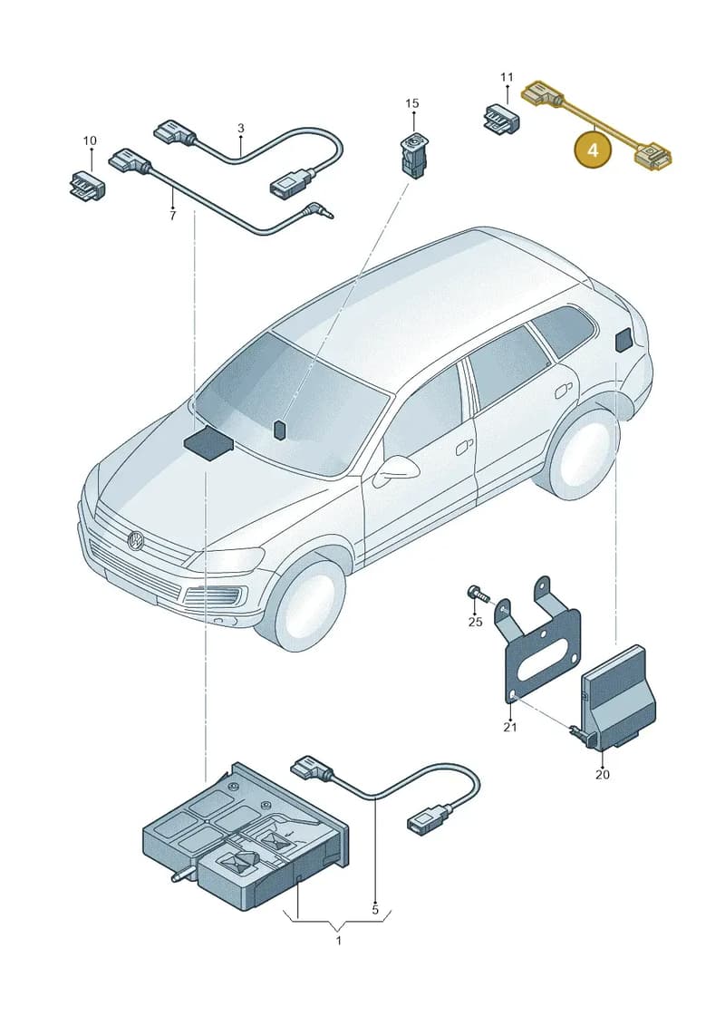 5N0035554D — Volkswagen Touareg (2012-2014) diagram 693035780, position 4