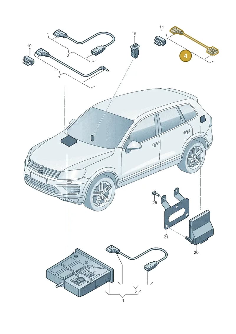 5N0035554D — Volkswagen Touareg (2014-2018) diagram 787035780, position 4
