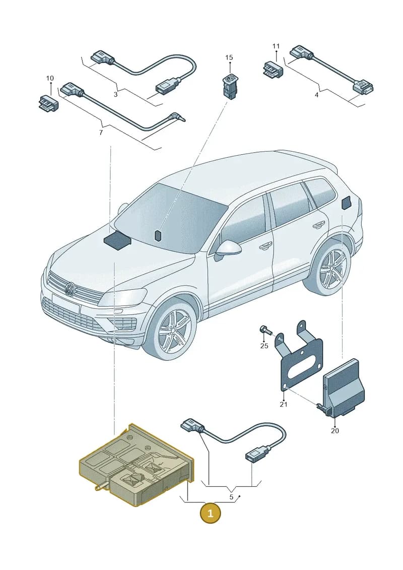 5N0035728J — Volkswagen Touareg (2014-2018) diagram 787035780, position 1