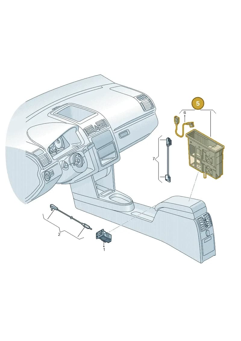 5N0035728M — Volkswagen Golf Cabriolet (2011-2016) diagram 694035780, position 5