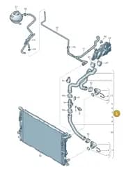 5N0121049Q Volkswagen Coolant Hose with Quick Release Coupling