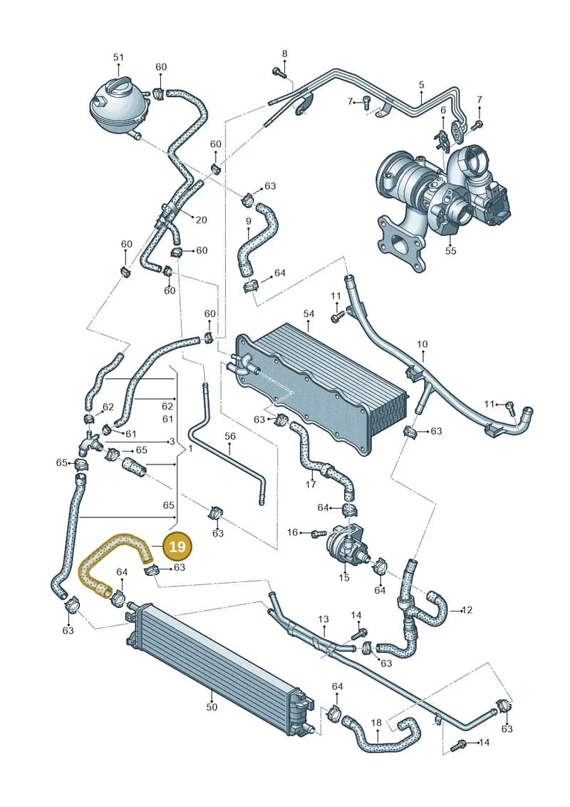 5N0121051K — Audi Q3 1.4 (2016-) diagram 728121150, position 19