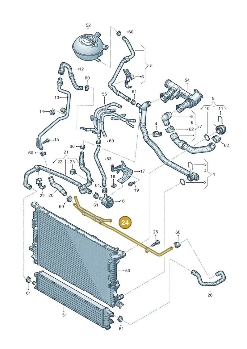 5N0121070S — Audi Q3 (2014-2019) diagram 855121160, position 24