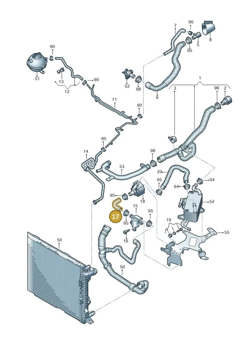 5N0121086G — Audi Q3 (2014-2019) diagram 728121410, position 17
