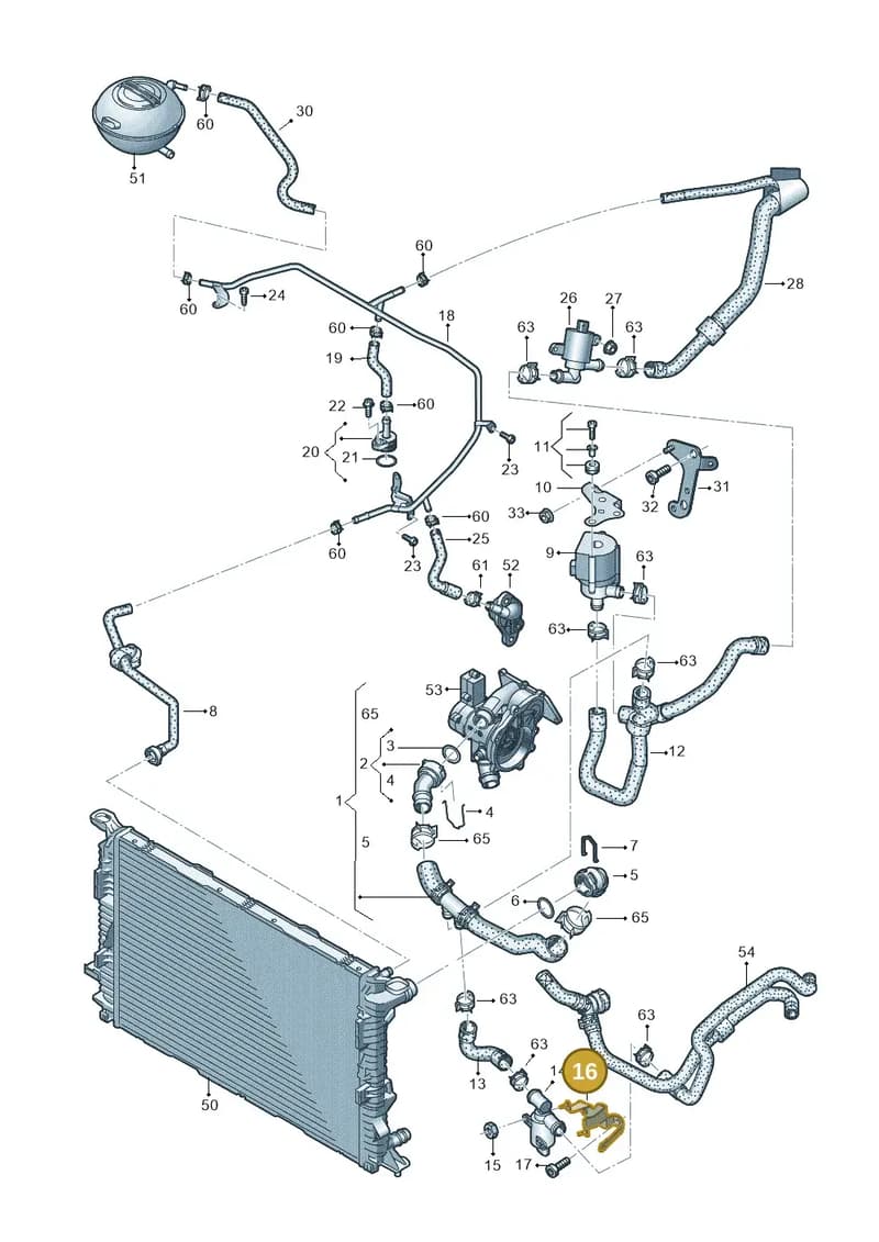 5N0121093K — Audi Q3 (2014-2019) diagram 855121310, position 16