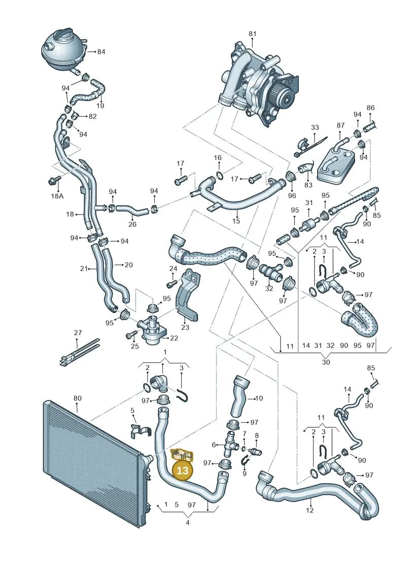 5N0121093L — Volkswagen Tiguan (2011-2018) diagram 719121280, position 13