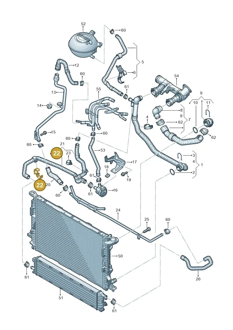 5N0121093N — Audi Q3 (2014-2019) diagram 855121160, position 22