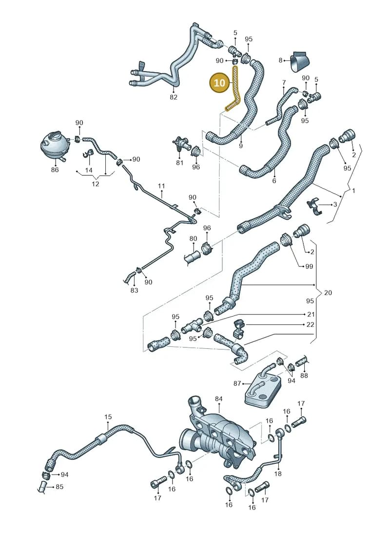 5N0121447M — Volkswagen Tiguan (2011-2018) diagram 634121290, position 10