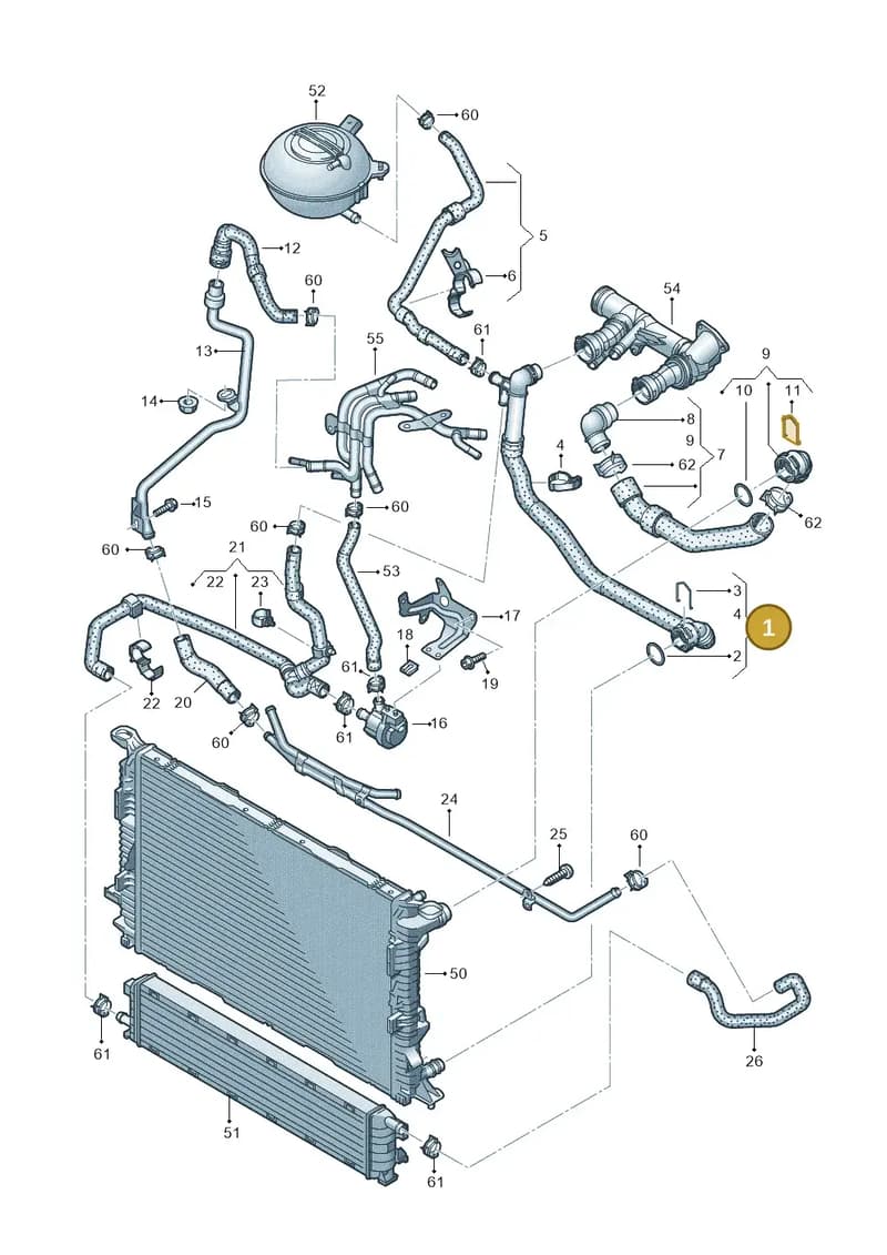 5N0122051CD — Audi Q3 (2014-2019) diagram 855121160, position 1