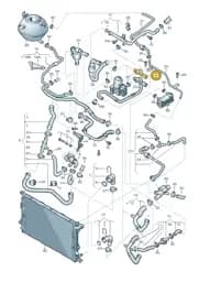 5N0122058A Volkswagen Coolant Hose