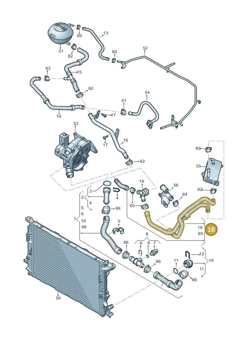 5N0122086D — Audi Q3 (2014-2019) diagram 855121300, position 18