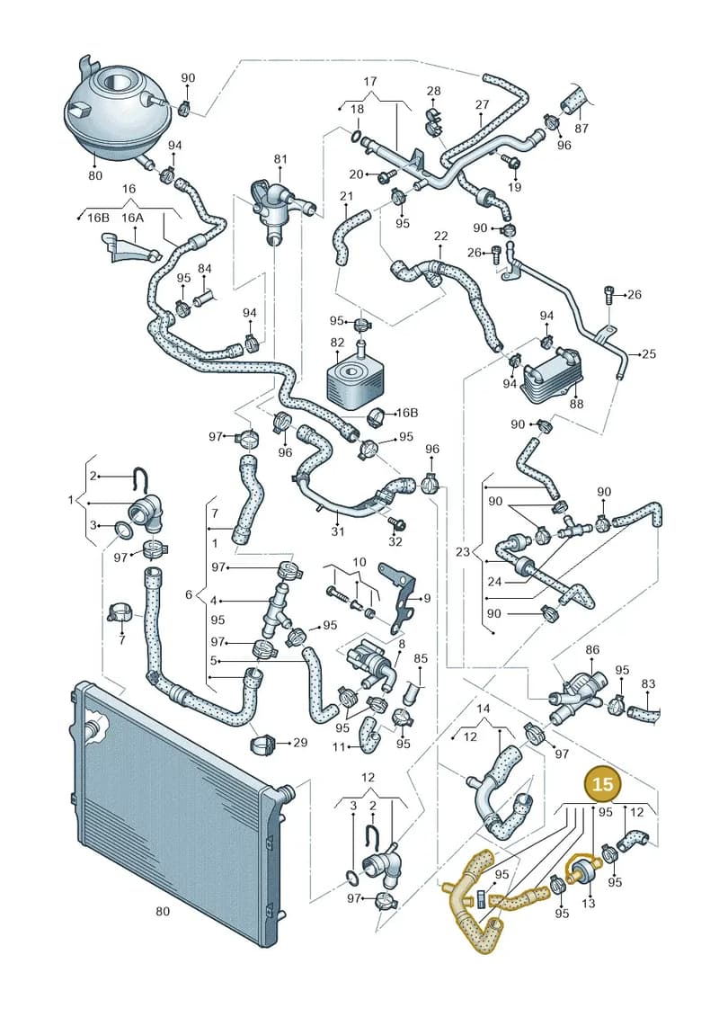 5N0122101AJ — Volkswagen Tiguan (2011-2018) diagram 719121600, position 15