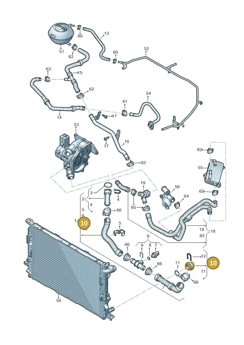 5N0122291G — Audi Q3 (2014-2019) diagram 855121300, position 10