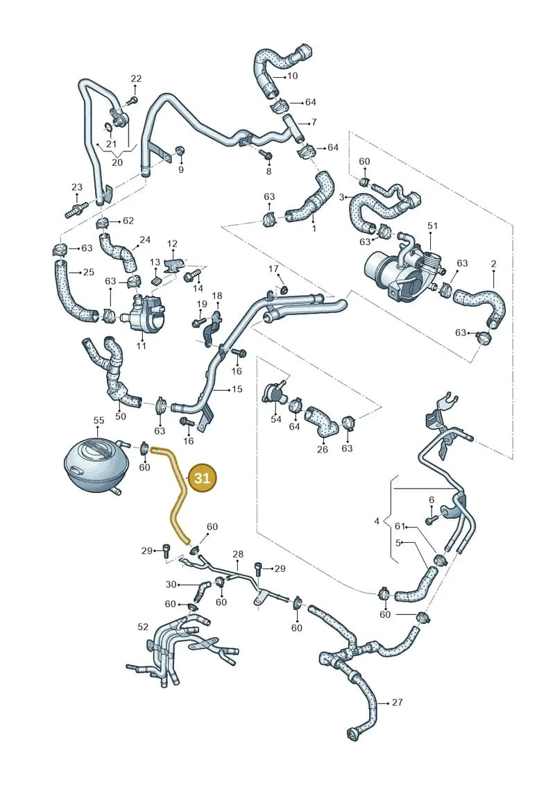 5N0122447BE — Audi Q3 (2014-2019) diagram 855121180, position 31