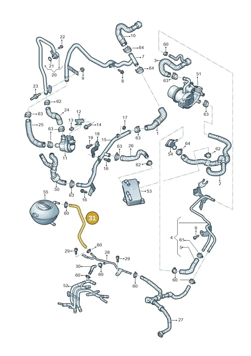 5N0122447BE — Audi Q3 (2014-2019) diagram 855121170, position 31