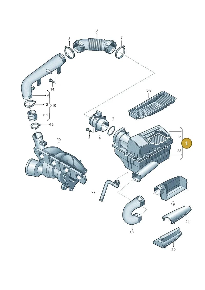 5N0129607 — Audi Q3 quattro (2011-2015) diagram 412133300, position 1