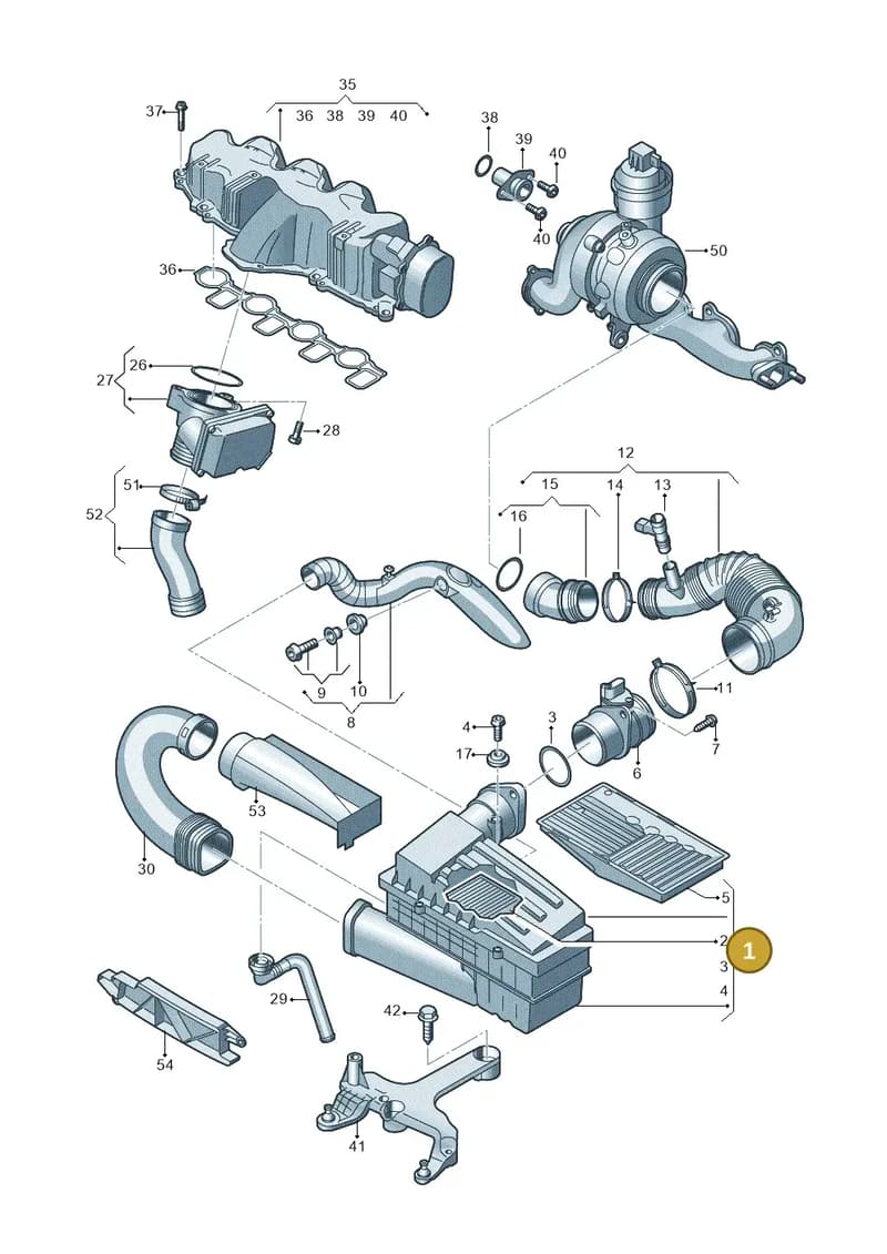 5N0129607H — Audi Q3 (2014-2019) diagram 728129400, position 1