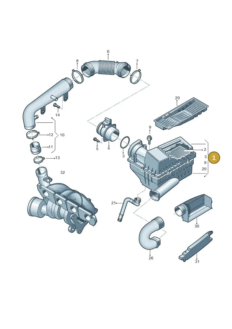 5N0129607 — Audi Q3 (2014-2019) diagram 728133200, position 1