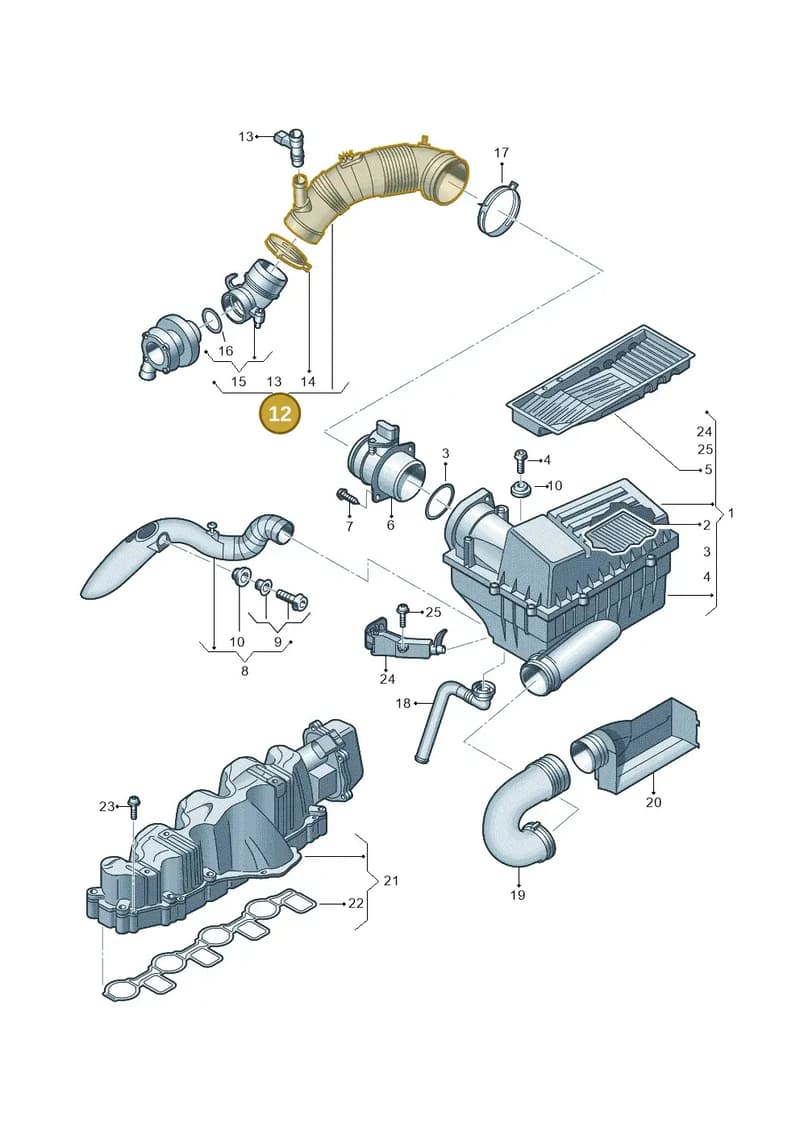 5N0129654D — Volkswagen TIGUAN                 08> (2007-) diagram 634129600, position 12
