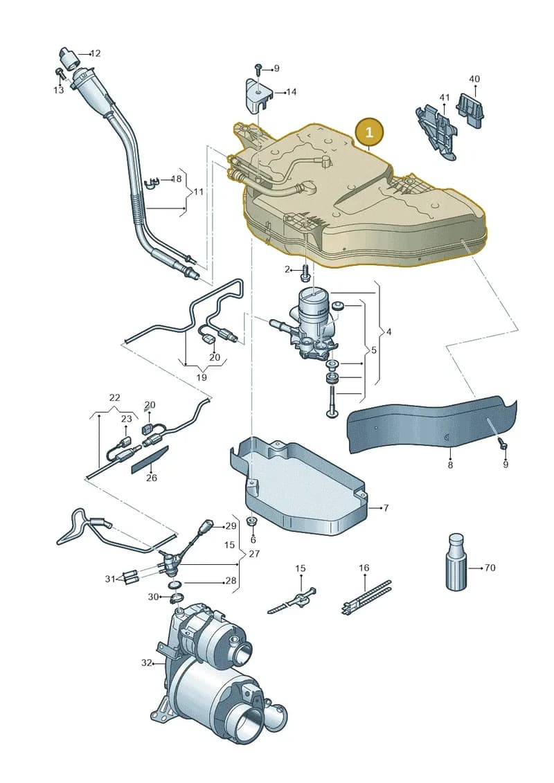 5N0131877D — Audi Q3 (2014-2019) diagram 855201550, position 1