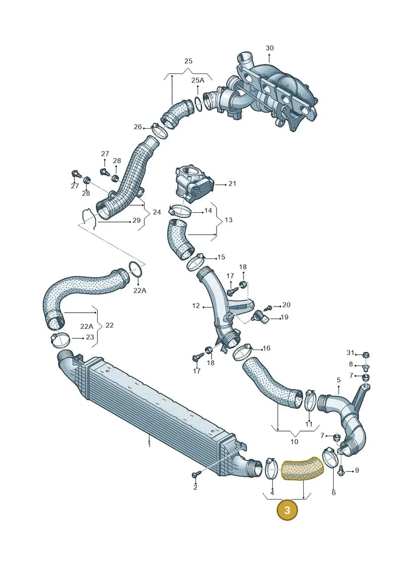 5N0145833B — Audi Q3 (2014-2019) diagram 728145900, position 3