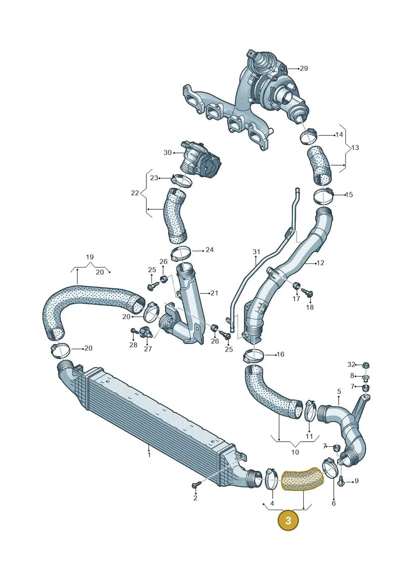 5N0145833B — Audi Q3 (2014-2019) diagram 728145800, position 3