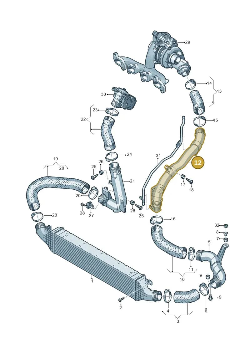 5N0145840L — Audi Q3 (2014-2019) diagram 728145800, position 12