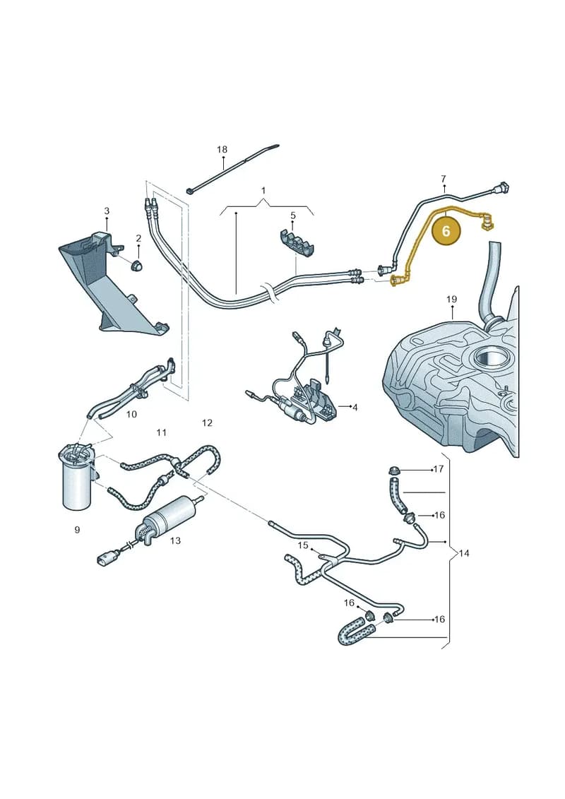 5N0201293P — Audi Q3 (2014-2019) diagram 728201200, position 6