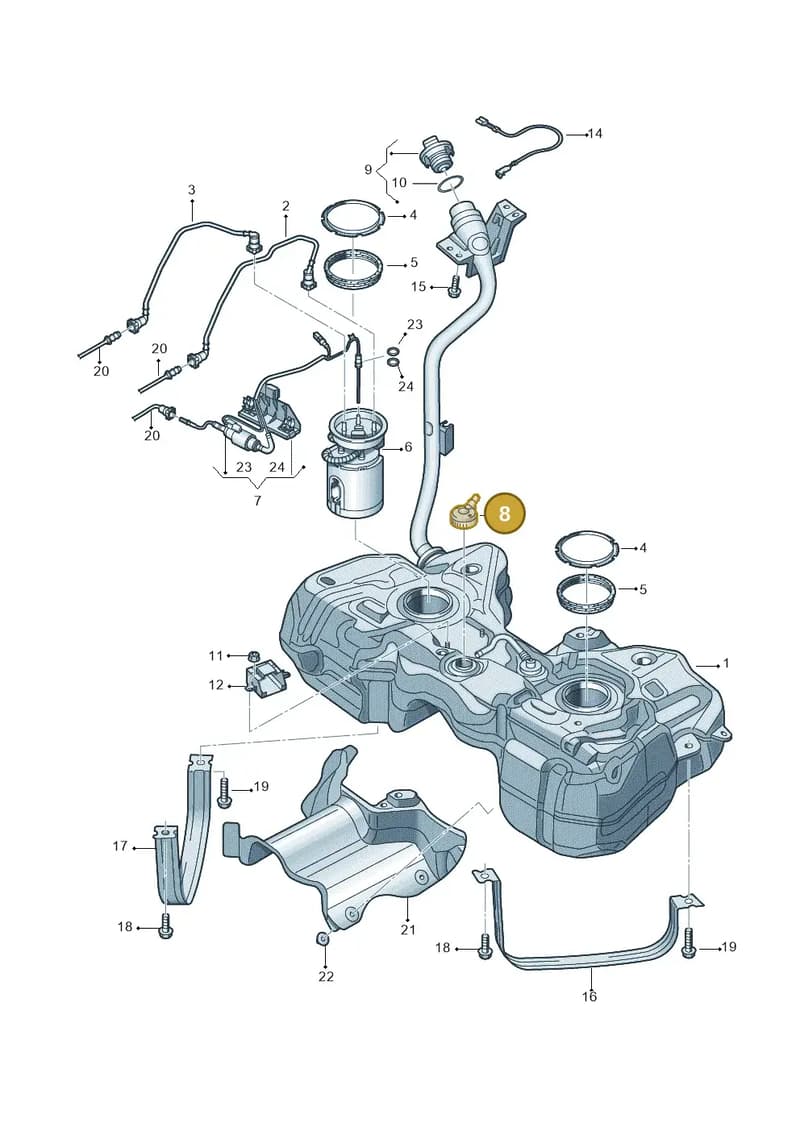 5N0201412F — Volkswagen Tiguan (2011-2018) diagram 719201600, position 8