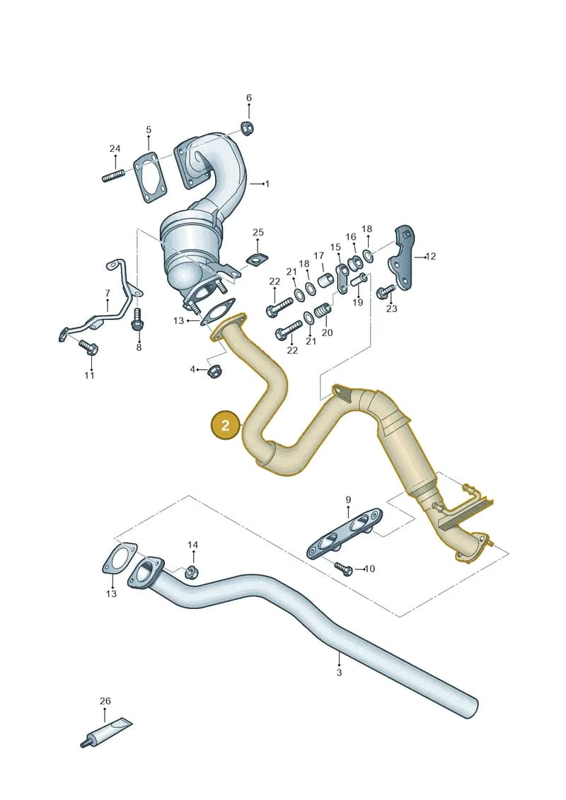 5N0253095J — Volkswagen Tiguan (2011-2018) diagram 634253500, position 2