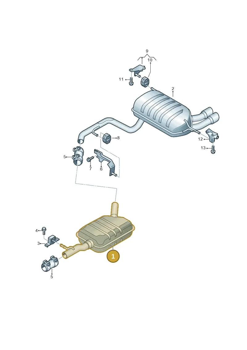 5N0253409K — Volkswagen Tiguan (2011-2018) diagram 634253800, position 1